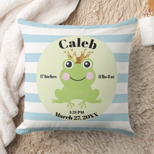 Verhaalboek Feeërieke Kikker Prins Blauwe Geboorte Kussen (Deken)