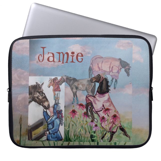 verhaalboek illustraties van horsey mare Jamie Laptop Sleeve (Voorkant)