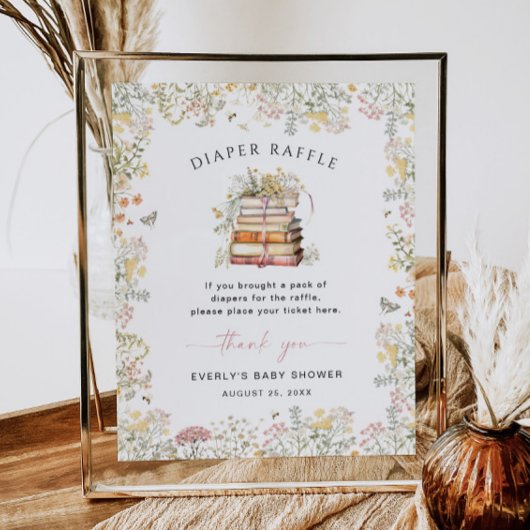 Verhaalboek Luier Raffle Bord Wildflower Hoofdstuk Poster