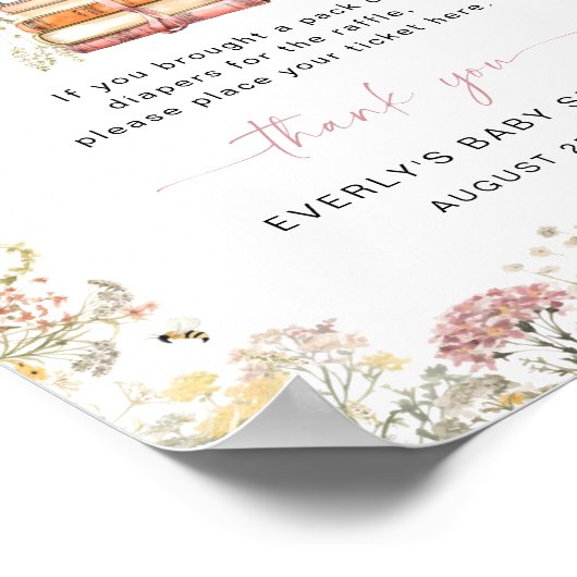 Verhaalboek Luier Raffle Bord Wildflower Hoofdstuk Poster (Hoek)