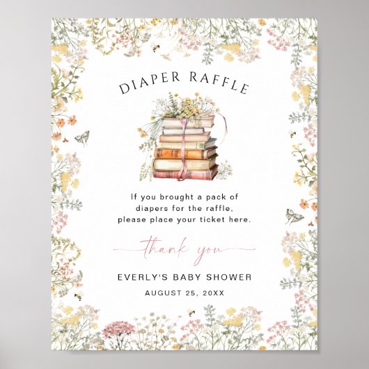 Verhaalboek Luier Raffle Bord Wildflower Hoofdstuk Poster (Voorkant)