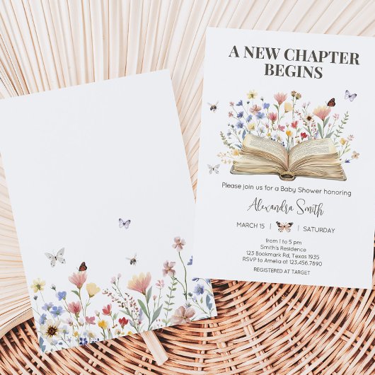 Verhaalboek Nieuw Hoofdstuk Begint Baby Shower Kaart