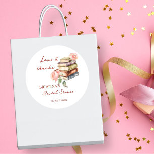 Verhaalboek nieuw hoofdstuk bruidsfeest cadeautje ronde sticker