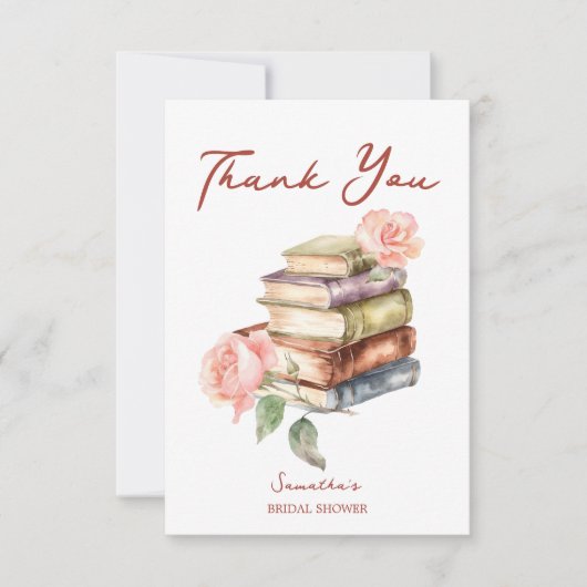 Verhaalboek nieuwe hoofdstuk bruidsfeest bedankkaart (Voorkant)