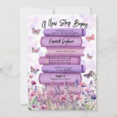 Verhaalboek Vlinders Wilde Bloemen Bruiloft Feest Kaart (Voorkant)