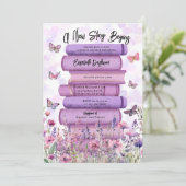 Verhaalboek Vlinders Wilde Bloemen Bruiloft Feest Kaart (Staand voorkant)