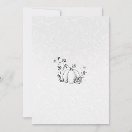 Verhaalboek Zilver Witte Pompoen Sprookje Sweet 16 Kaart (Achterkant)