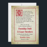 Verhaalboekpagina | Vintage Sprookjes Save-the-Dat Save The Date<br><div class="desc">Deze prachtige save-the-date is ontworpen als een pagina uit een verhaalboek,  gedrukt op papier dat er versleten uitziet met gevlekte randen. Een unieke save-the-date voor het onconventionele koppel dat van fantasy houdt.</div>