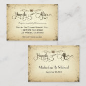 Verhaallijn Formele Bruiloft Receptie Kaart (Voorkant / Achterkant)