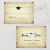 Verhaallijn Formele Bruiloft Tafel Plaats Kaart Plaatskaartje (Voorkant / Achterkant)