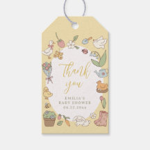 Verhaaltjes Tuin Vintage Baby Shower Favor Tag