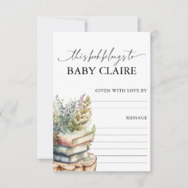 Verhaaltjesboek Baby Shower Boek Bordkaart Kaart
