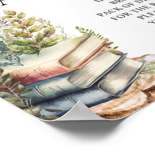 Verhaaltjesboek Baby Shower Luier Raffle Spel Poster (Hoek)