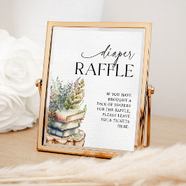 Verhaaltjesboek Baby Shower Luier Raffle Spel Poster