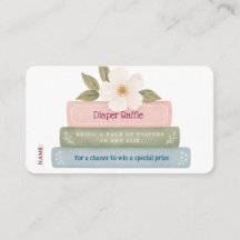 Verhaaltjesboek Baby Shower Luier Raffle Vintage B