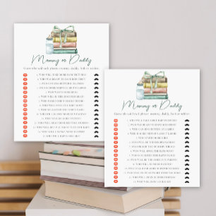verhaaltjesboek baby shower - mama of papa spel