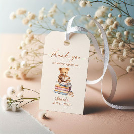 Verhaaltjesboek Teddybeer Boho Baby Shower Bedankt Cadeaulabel