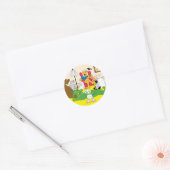 Verhaaluur van het dier ronde sticker (Envelop)