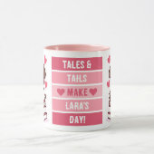 Verhalen en staarten maken mijn dag - Hond en boek Mok (Midden)