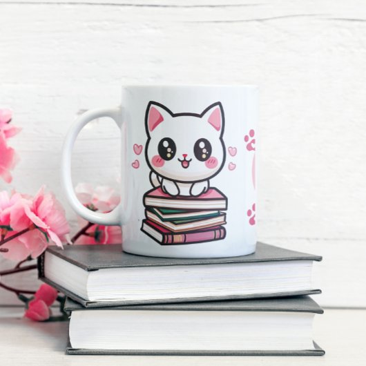 Verhalen en staarten maken mijn dag - Kat en boeke Mok