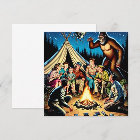 Verhalen over kampvuur | Grappige retro blanco (Voorkant / Achterkant)