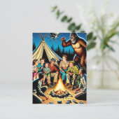 Verhalen over kampvuur | Grappige retro blanco Briefkaart (Staand voorkant)