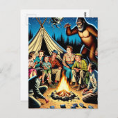 Verhalen over kampvuur | Grappige retro blanco Briefkaart (Voorkant / Achterkant)