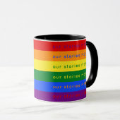 Verhalen tellen Gay Pride Intersection Regenboogvl Mok (Voorkant rechts)