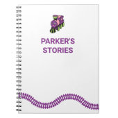 Verhalen van het Kind van roze en Paarse Speelgoed Notitieboek (Voorkant)