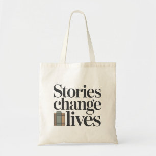 Verhalen veranderen levens Boekliefhebber citaat Tote Bag