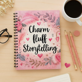 Verhalen vertellen Pink Charm Fluff Girly Schrijve Notitieboek