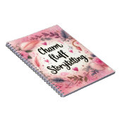 Verhalen vertellen Pink Charm Fluff Girly Schrijve Notitieboek (Rechterzijde)