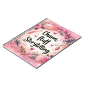 Verhalen vertellen Pink Charm Fluff Girly Schrijve Notitieboek (Linkerzijde)