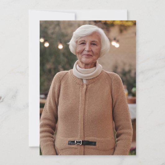 Verhalen, Wijsheid en Liefde 80ste Verjaardagsfees Kaart (Achterkant)