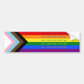 Verhalen zijn belangrijk Gay Pride Intersection Re Bumpersticker (Voorkant)