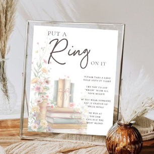 Verhalenboek Bloemen Boho "Zet er een ring op" Bru Poster