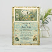  verhalenboek Bos bruiloft uitnodiging (Staand voorkant)