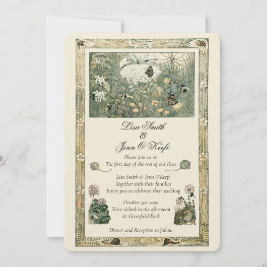 verhalenboek Bos bruiloft uitnodiging (Voorkant)