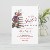 verhalenboek | Floral Modern Script-Vrijgezellenfe Kaart (Staand voorkant)
