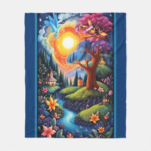 Verhalenboek Landschap 3 Fleece Deken (Voorkant)