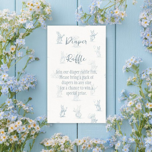 Verhalenboek Little Bunny Peter Diaper Raffle Informatiekaartje