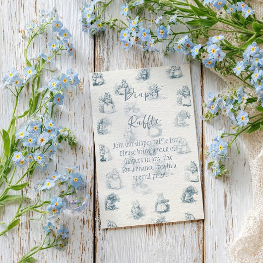 Verhalenboek Little Mouse Luier Raffle Informatiekaartje