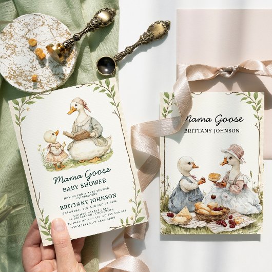  Verhalenboek Mama Goose Baby shower Kaart