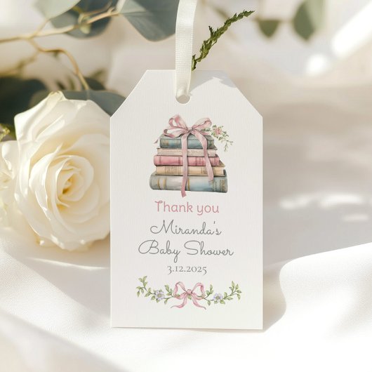 Verhalenboek Nieuw Hoofdstuk Roze wilde bloem Dank Cadeaulabel