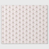 Verhalenboek roze Bow Nieuw Chapter baby shower Cadeaupapier (Vlak)