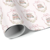 Verhalenboek roze Bow Nieuw Chapter baby shower Cadeaupapier (Rol Hoek)