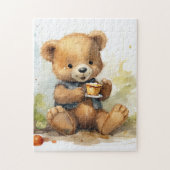 Verhalenboek Stijl Teddy Bear Jigsaw Gift Legpuzzel (Verticaal)