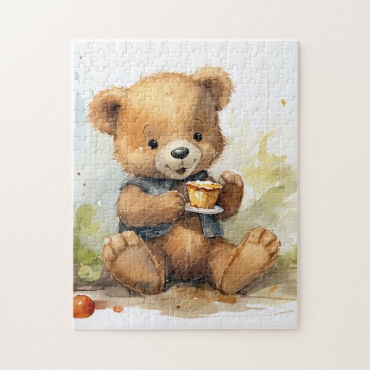 Verhalenboek Stijl Teddy Bear Jigsaw Gift Legpuzzel (Verticaal)