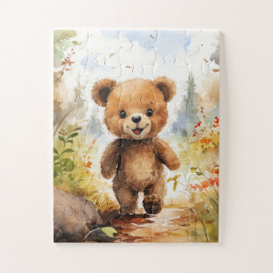 Verhalenboek Stijl Teddy Bear Jigsaw Puzzel