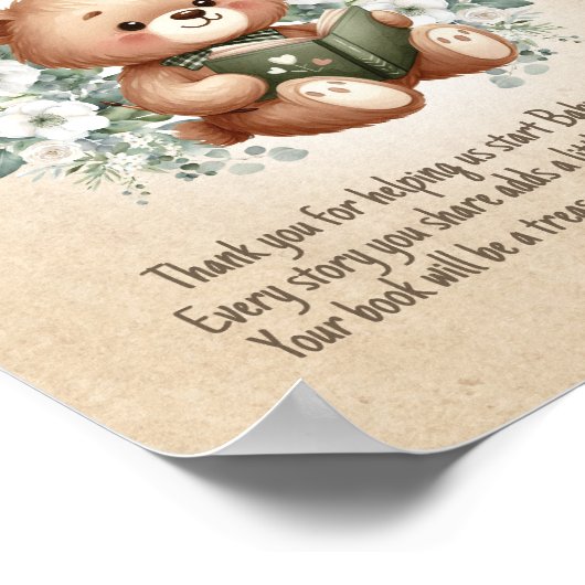 Verhalenboek Teddy Bear  Boeken Baby Poster (Hoek)
